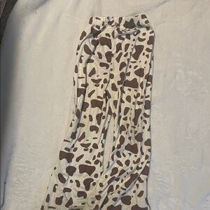 SHEIN Kids Brown and White Cow Print Joggers